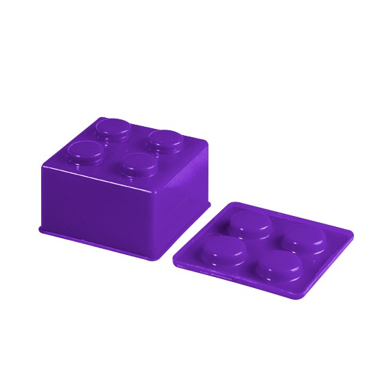 Purple Building Block Jello Mold Container 100 ml BPA Free